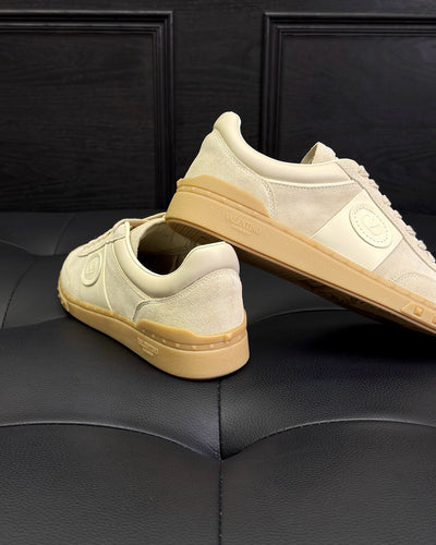 White and Grey Sneakers