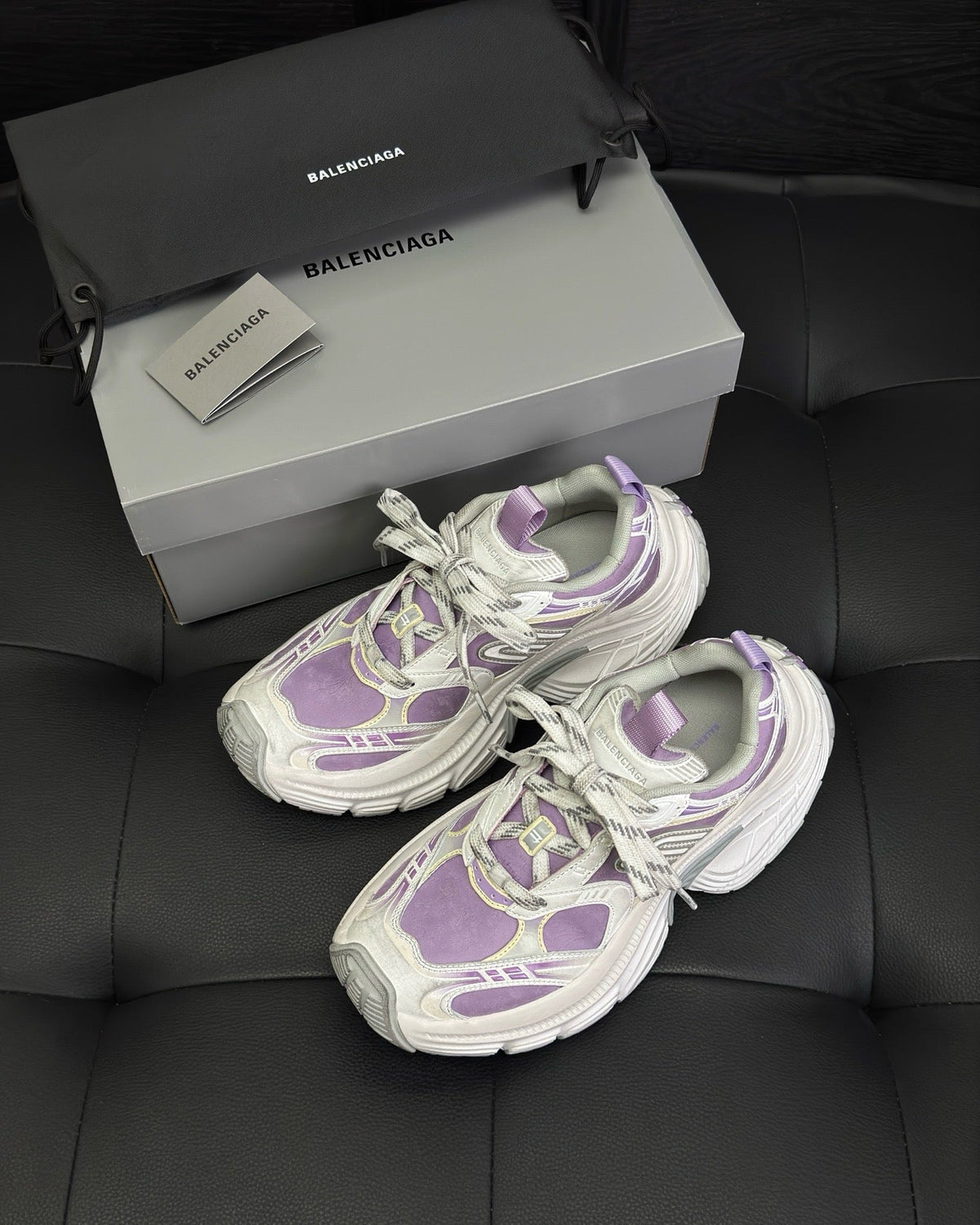 White and Purple Sneakers