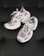 White and Purple Sneakers