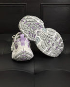 White and Purple Sneakers