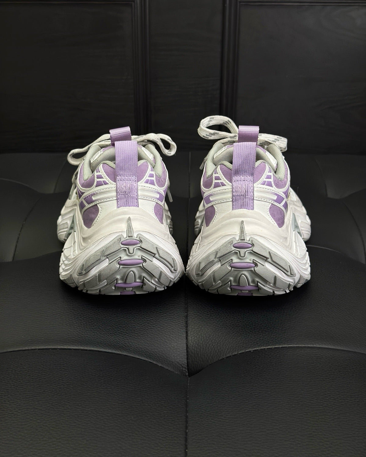 White and Purple Sneakers