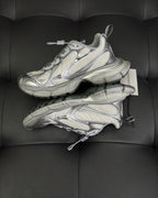 Caged Panel Runner Cream and Red Sneakers