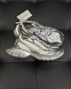Caged Panel Runner Cream and Red Sneakers