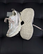 Caged Panel Runner Cream and Pink Sneakers
