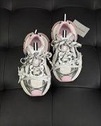 Caged Panel Runner Cream and Pink Sneakers