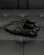Brown Leather Double Buckle Monk - Men's
