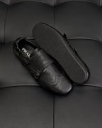 Brown Leather Double Buckle Monk - Men's