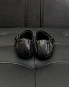 Brown Leather Double Buckle Monk - Men's