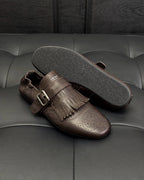 Dark Brown and Black Mules