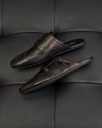 Dark Brown and Black Mules