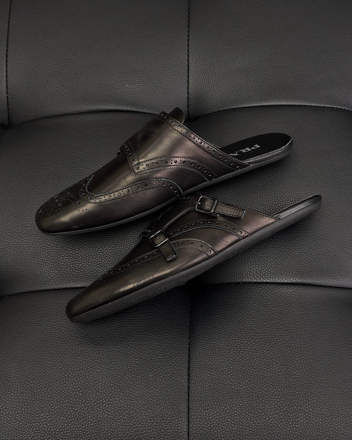 Dark Brown and Black Mules