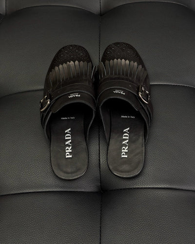 Dark Brown and Black Mules