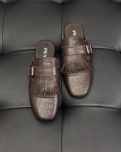 Dark Brown and Black Mules