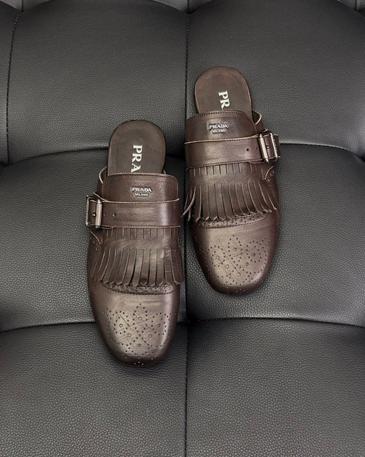 Dark Brown and Black Mules