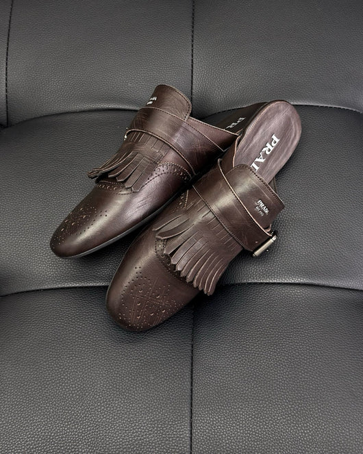 Dark Brown and Black Mules