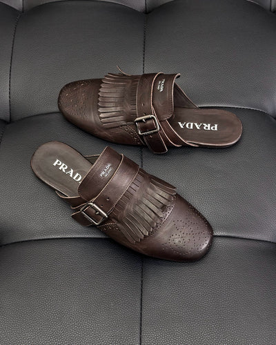 Dark Brown and Black Mules