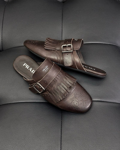 Dark Brown and Black Mules