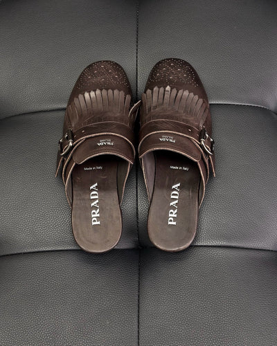 Dark Brown and Black Mules