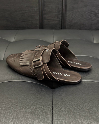 Dark Brown and Black Mules