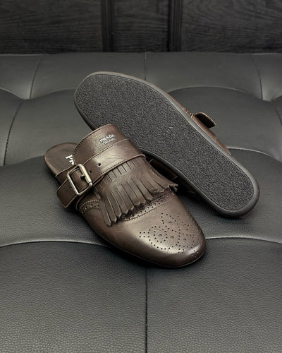 Dark Brown and Black Mules