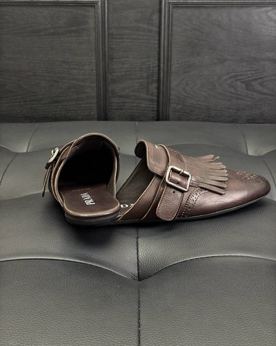 Dark Brown and Black Mules