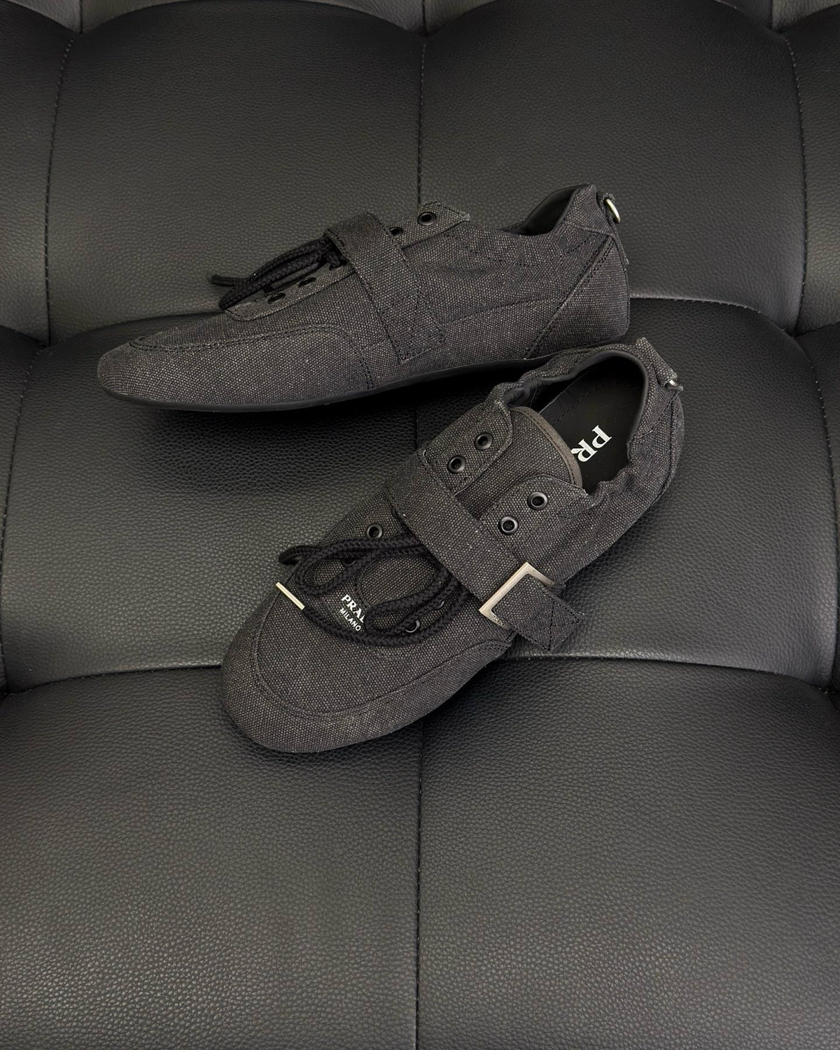Grey Suede Double Buckle Monk - Men's