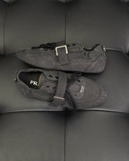 Grey Suede Double Buckle Monk - Men's