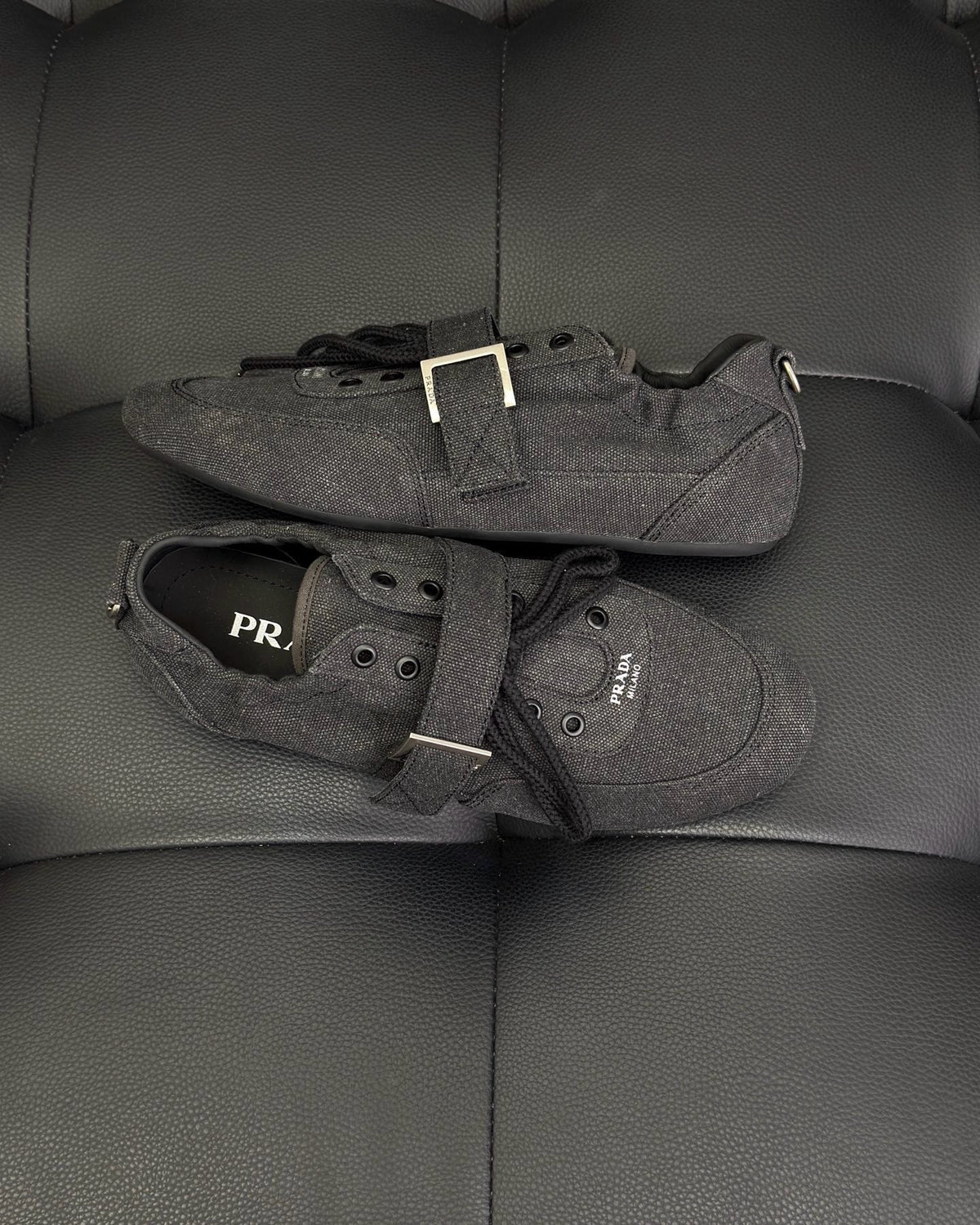 Grey Suede Double Buckle Monk - Men's
