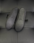 Grey Suede Double Buckle Monk - Men's