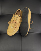Grey Suede Double Buckle Monk - Men's