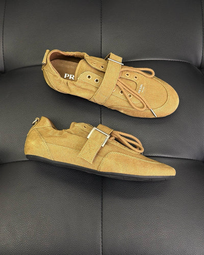 Camel Suede Double Buckle Monk - Men's