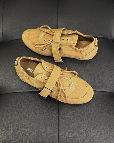 Camel Suede Double Buckle Monk - Men's