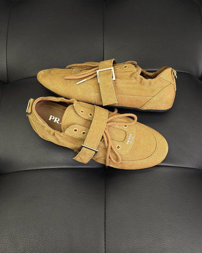 Camel Suede Double Buckle Monk - Men's