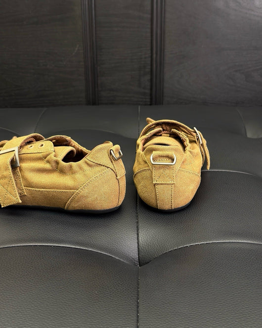 Camel Suede Double Buckle Monk - Men's