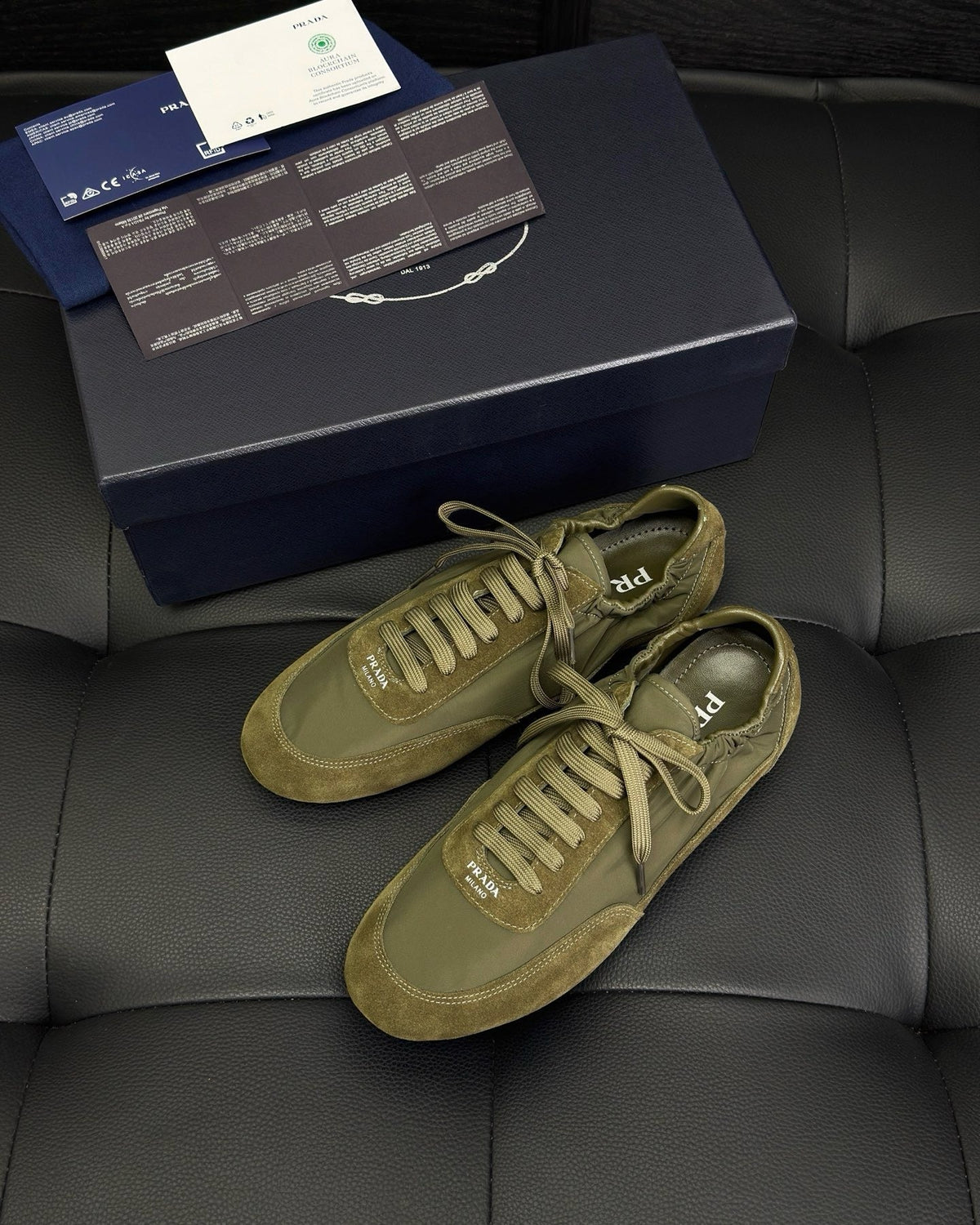 Dark Green Derby Shoes - Men's