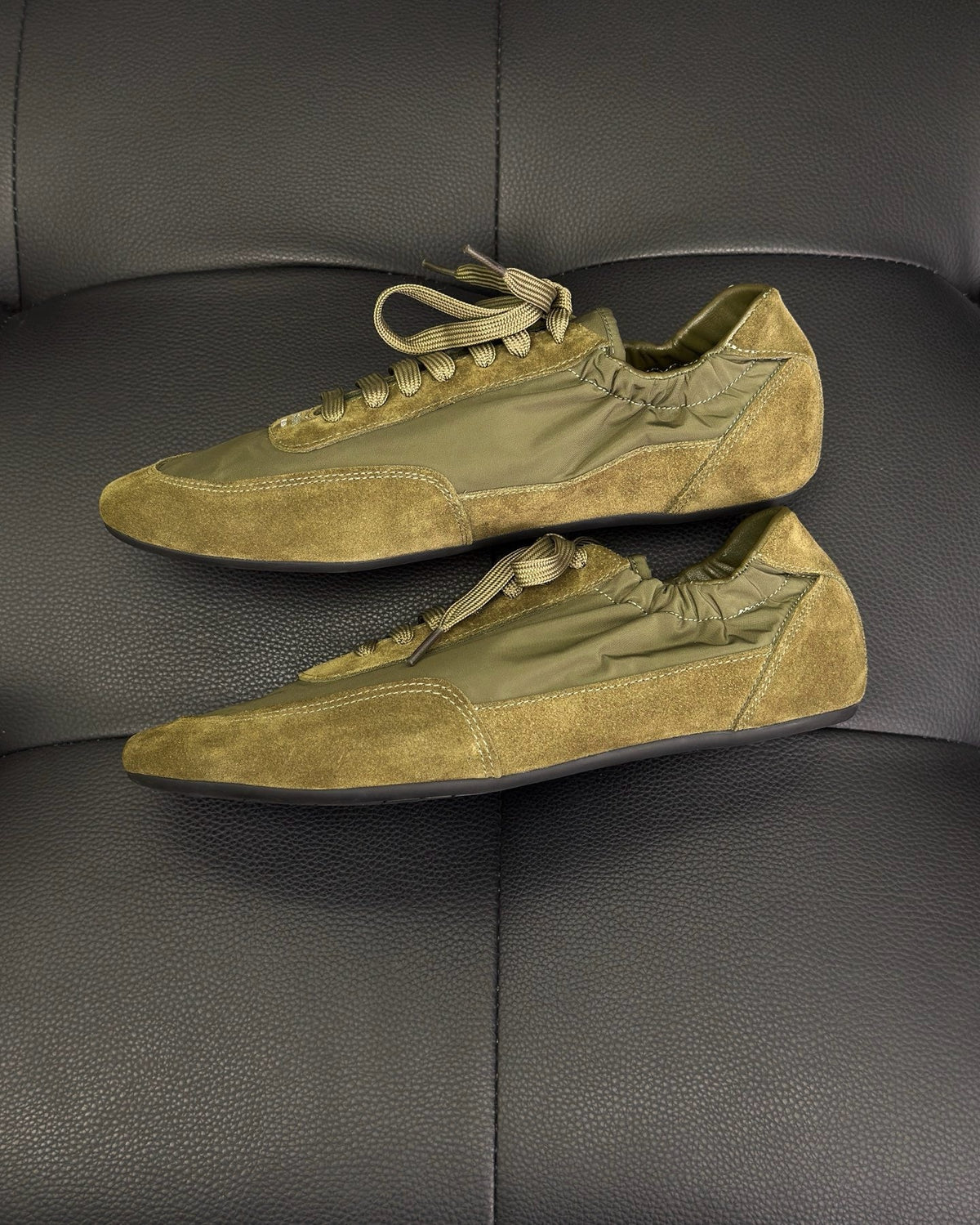 Dark Green Derby Shoes - Men's
