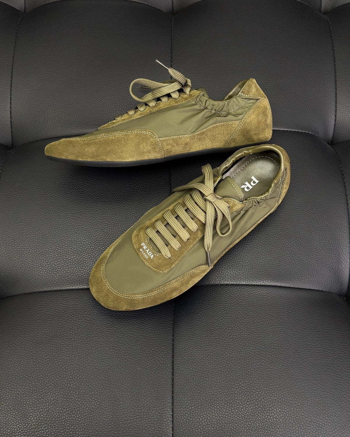 Dark Green Derby Shoes - Men's