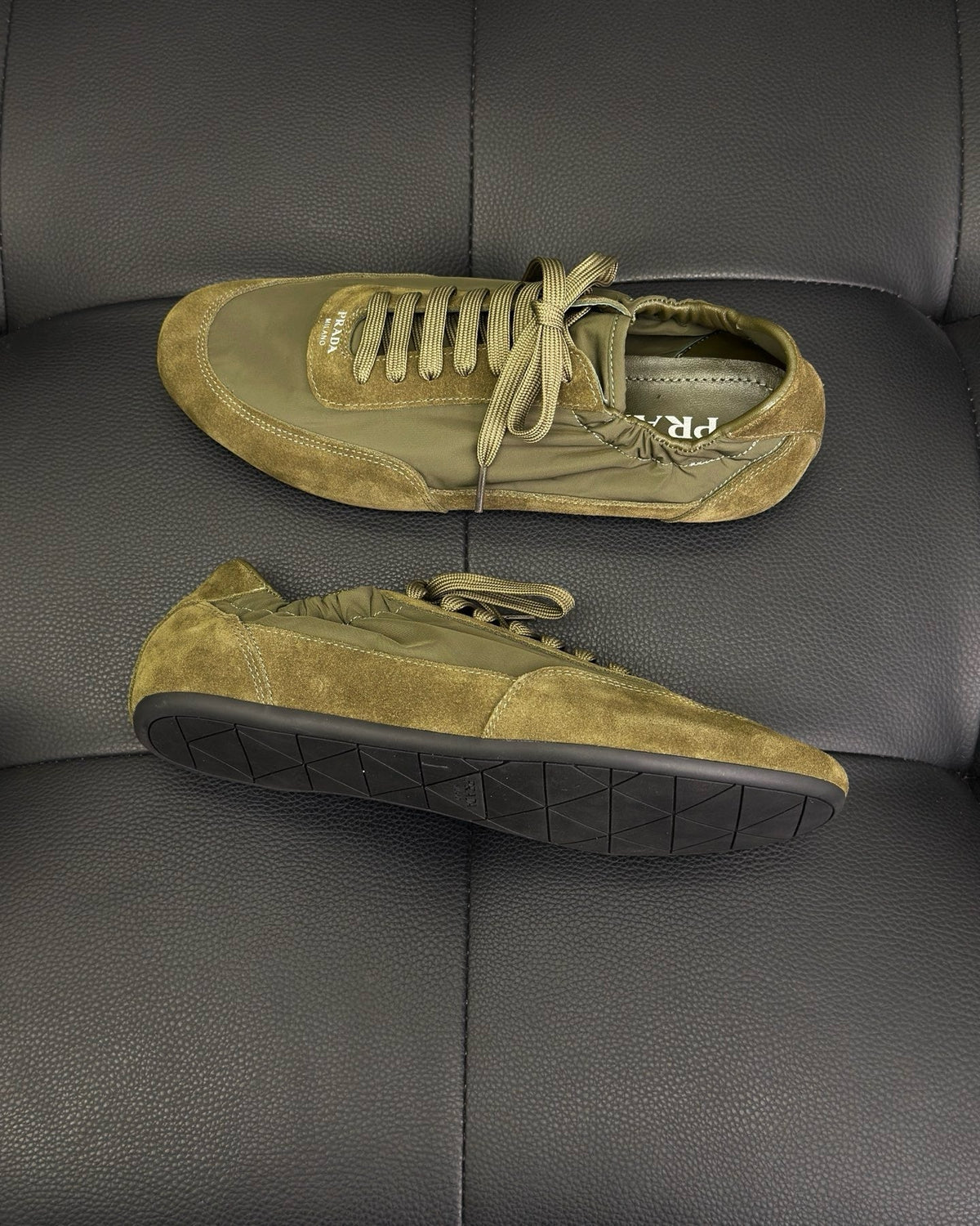 Dark Green Derby Shoes - Men's