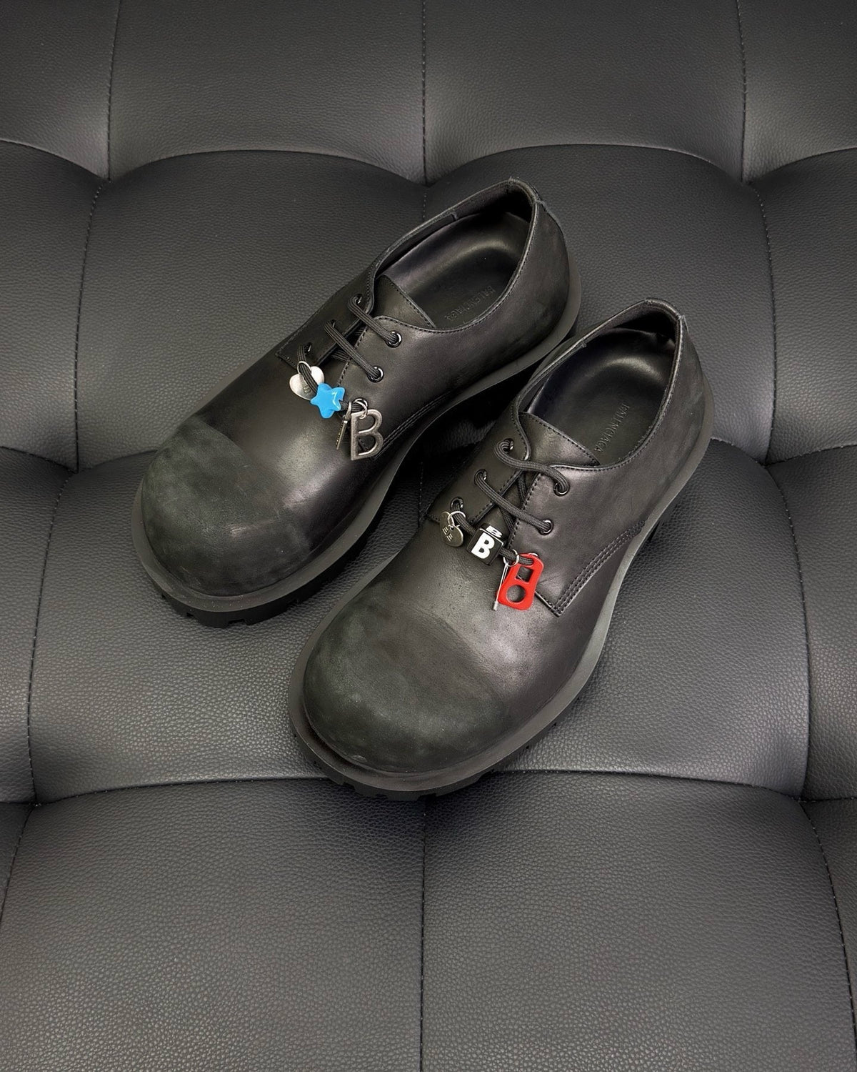 Black Derby Shoes - Men's