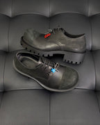 Black Derby Shoes - Men's