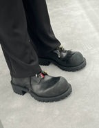 Black Derby Shoes - Men's