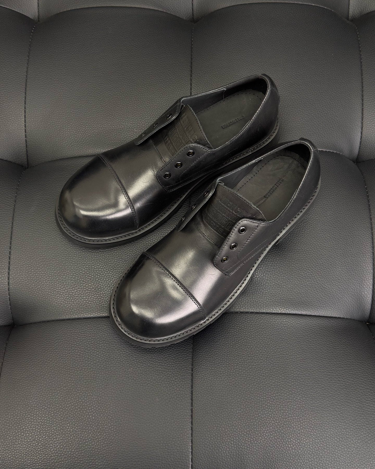 Black Derby Shoes - Men's