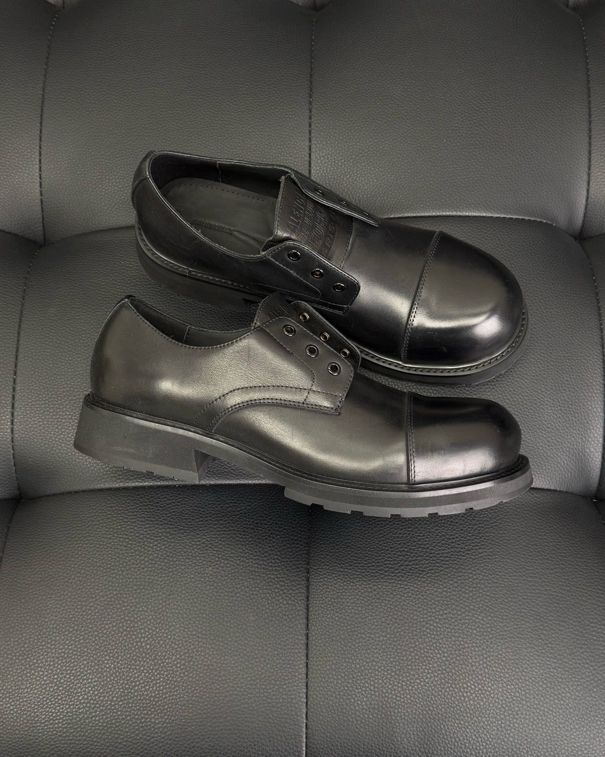 Black Derby Shoes - Men's