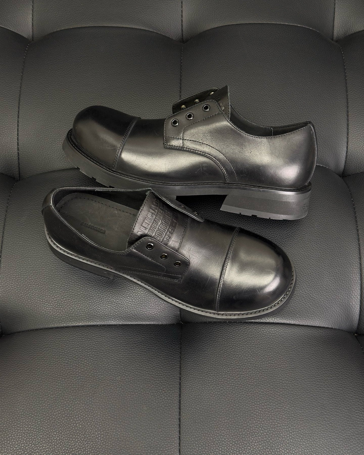 Black Derby Shoes - Men's