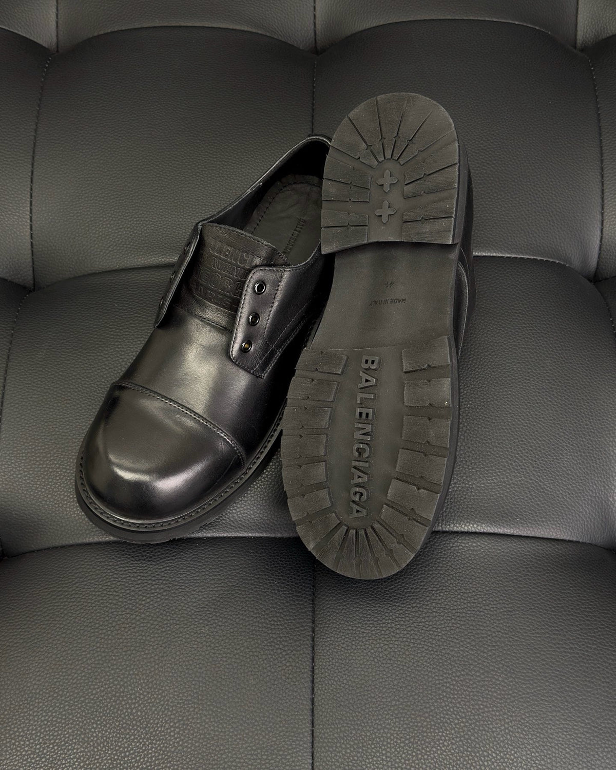 Black Derby Shoes - Men's