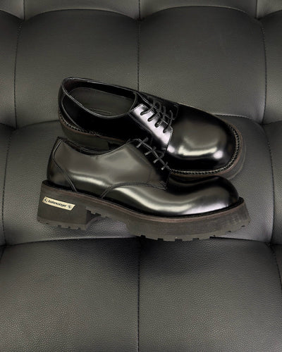 Black Derby Shoes - Men's