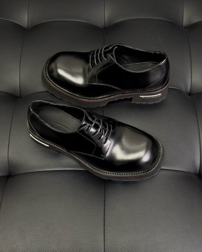Black Derby Shoes - Men's