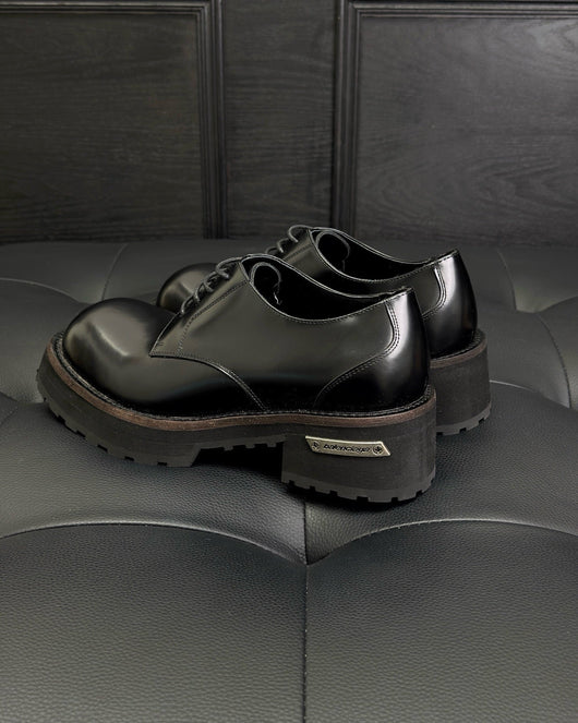Black Derby Shoes - Men's