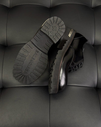 Black Derby Shoes - Men's
