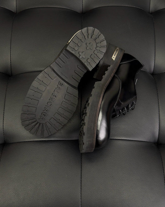 Black Derby Shoes - Men's